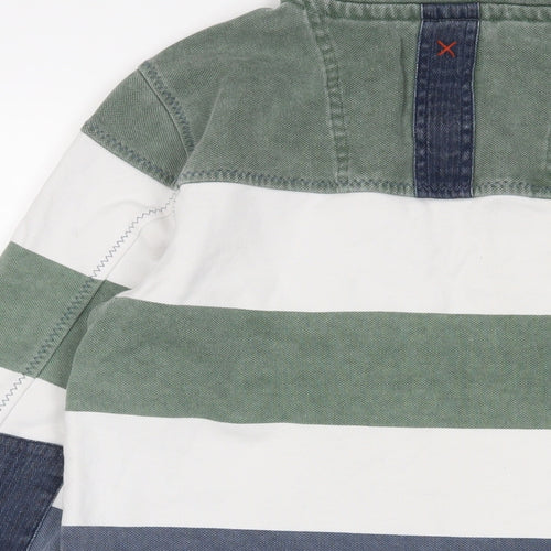 Fat Face Mens Multicoloured Striped Cotton Pullover Sweatshirt Size XS - Logo, Embroidered