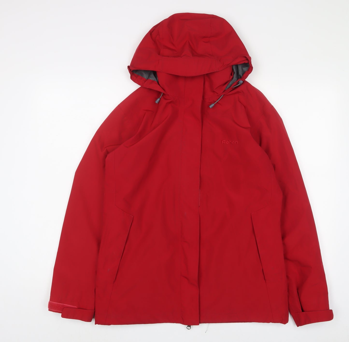 Rohan Womens Red Jacket Size S Zip - Logo, Embroidered