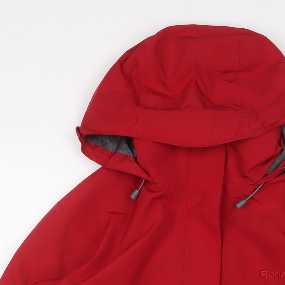 Rohan Womens Red Jacket Size S Zip - Logo, Embroidered