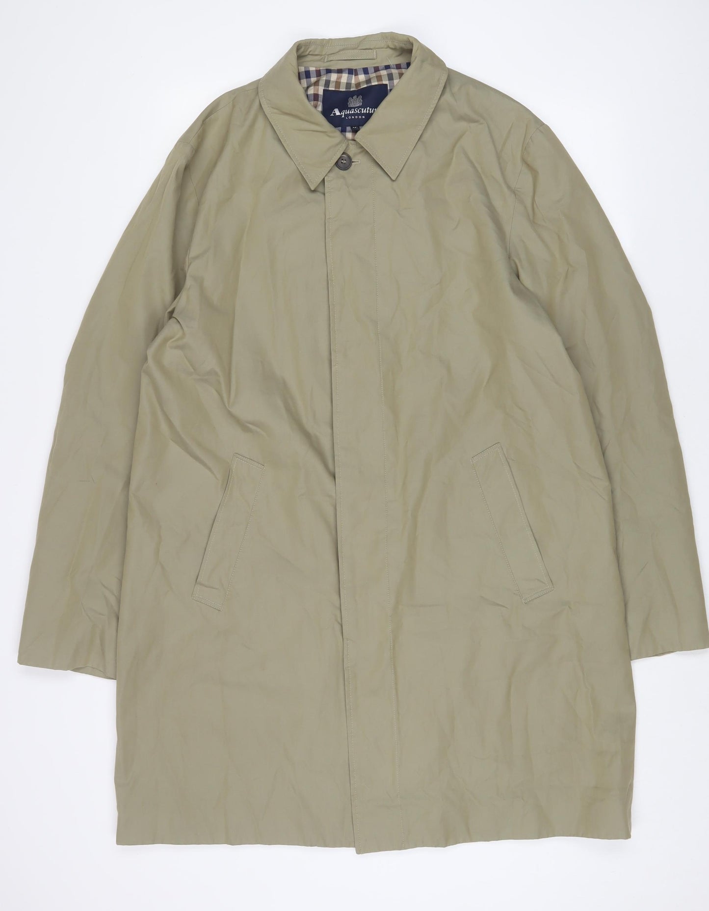Aquascutum Mens Green Jacket Size XL Button