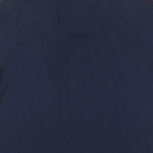 Jack Wills Womens Blue Cotton Basic T-Shirt Size 12 Crew Neck