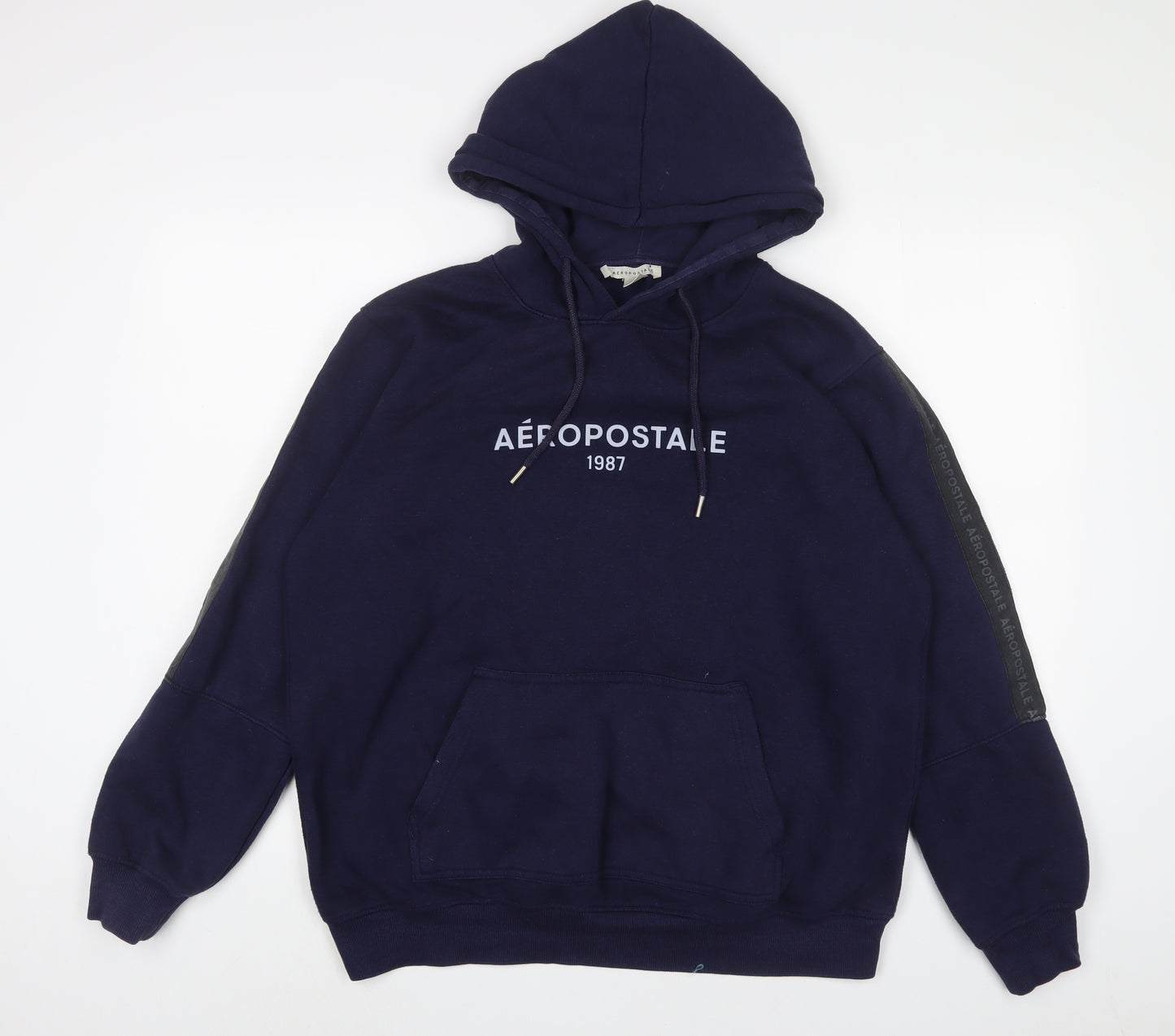 Aéropostale Mens Blue Cotton Pullover Hoodie Size L