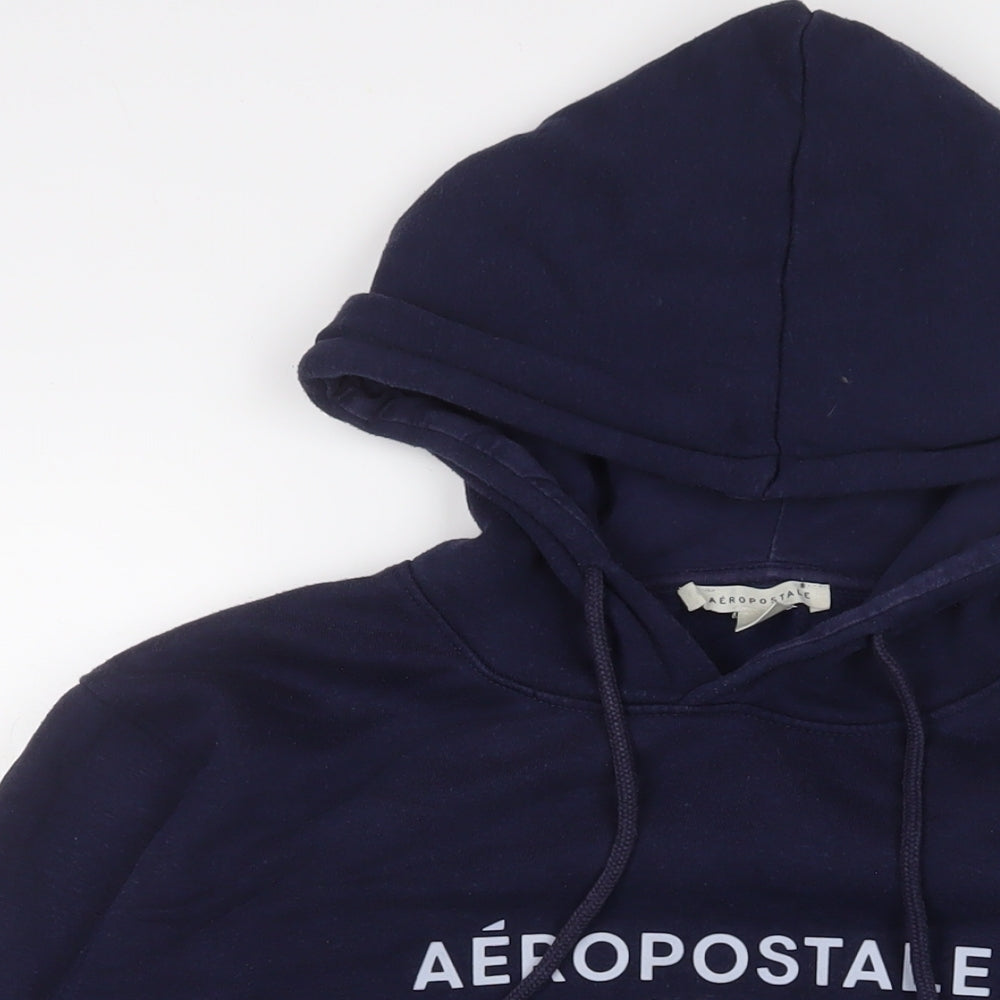 Aéropostale Mens Blue Cotton Pullover Hoodie Size L