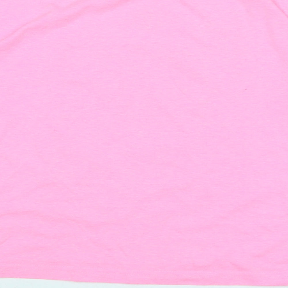 Freinds Girls Pink Cotton Basic T-Shirt Size 11-12 Years Crew Neck