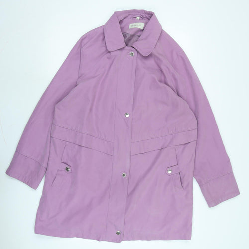 Dannimac Womens Purple Anorak Coat Size L Zip