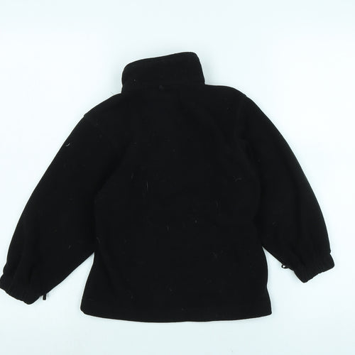 Keswick Boys Black Mock Neck Polyester Full Zip Jumper Size M Zip