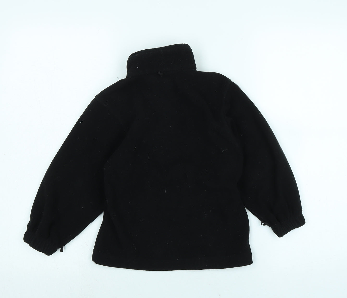 Keswick Boys Black Mock Neck Polyester Full Zip Jumper Size M Zip