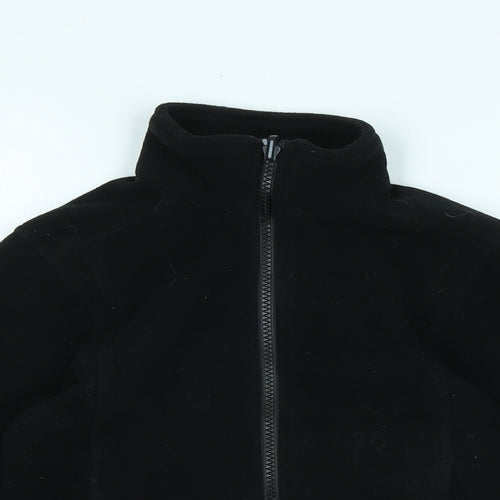 Keswick Boys Black Mock Neck Polyester Full Zip Jumper Size M Zip