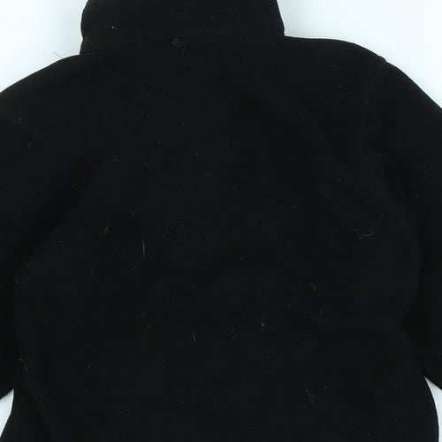 Keswick Boys Black Mock Neck Polyester Full Zip Jumper Size M Zip