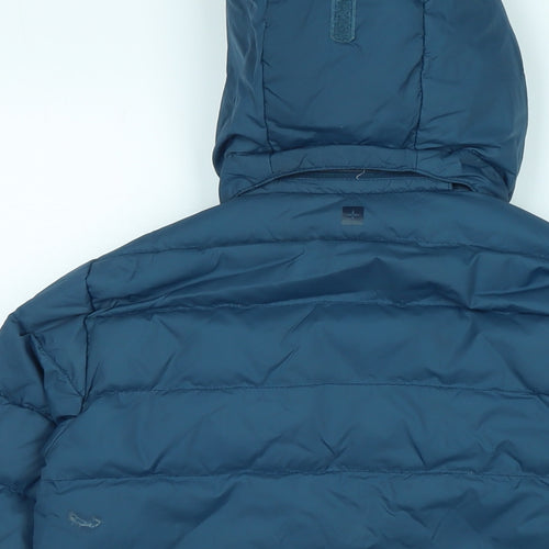 Mountain Warehouse Boys Blue Puffer Jacket Coat Size 7-8 Years Zip