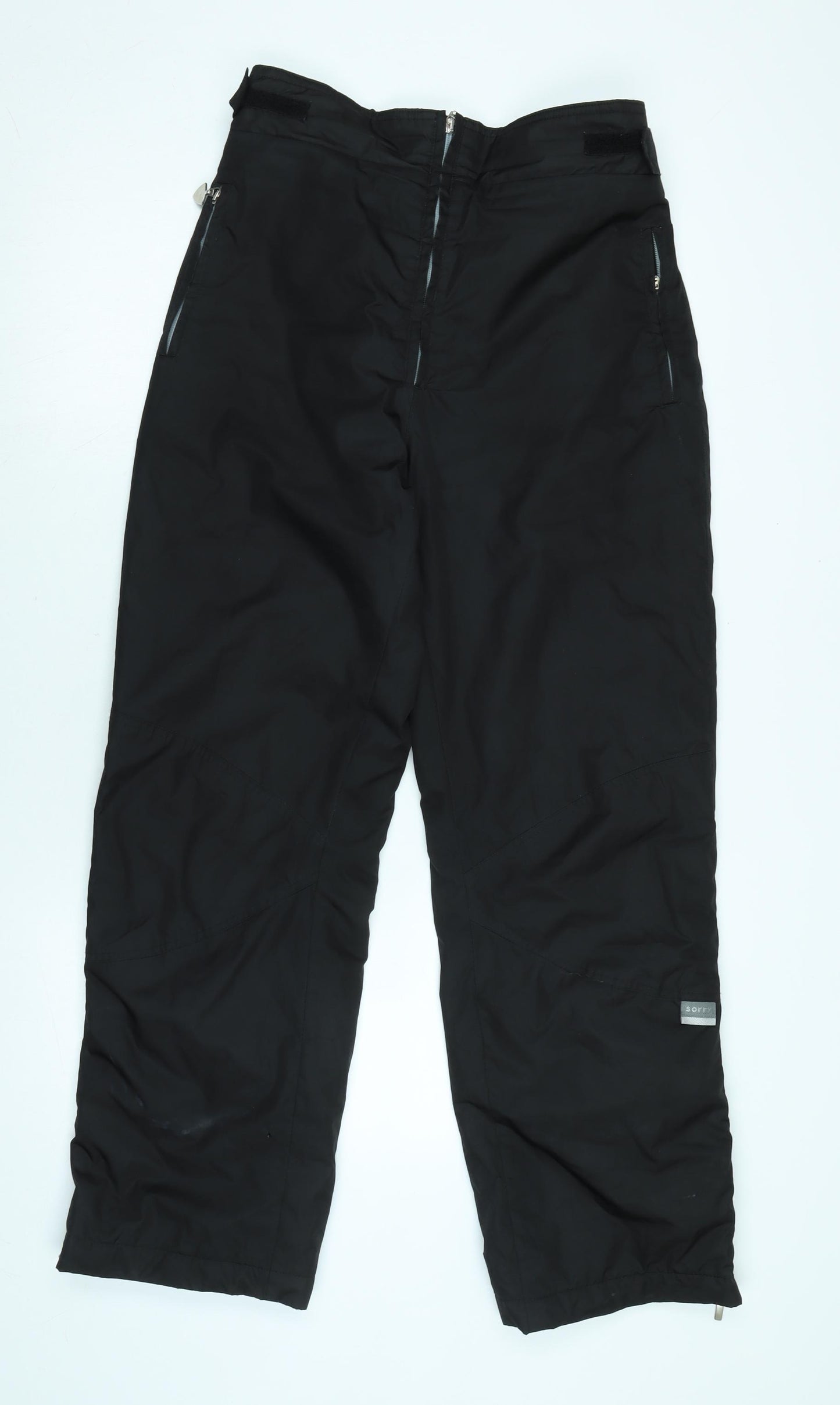 sorry Womens Black Polyimide Windbreaker Trousers Size L L29 in Regular Zip