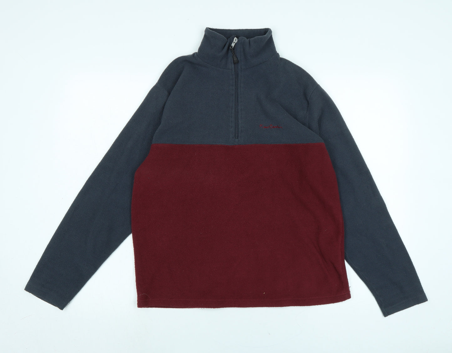 Pierre Cardin Mens Blue Polyester Henley Sweatshirt Size S