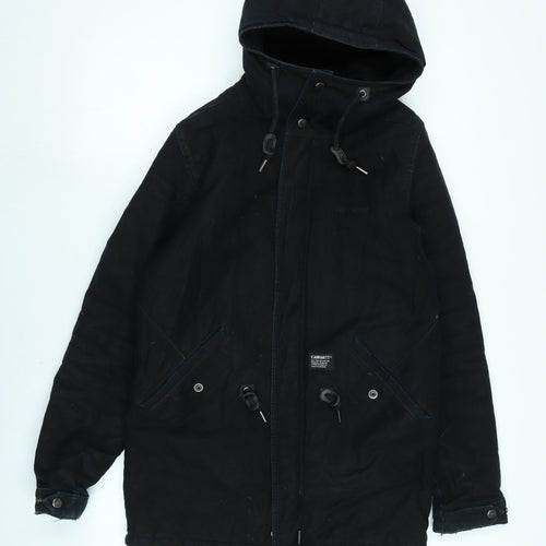 Carhartt Womens Black Parka Coat Size XS Zip