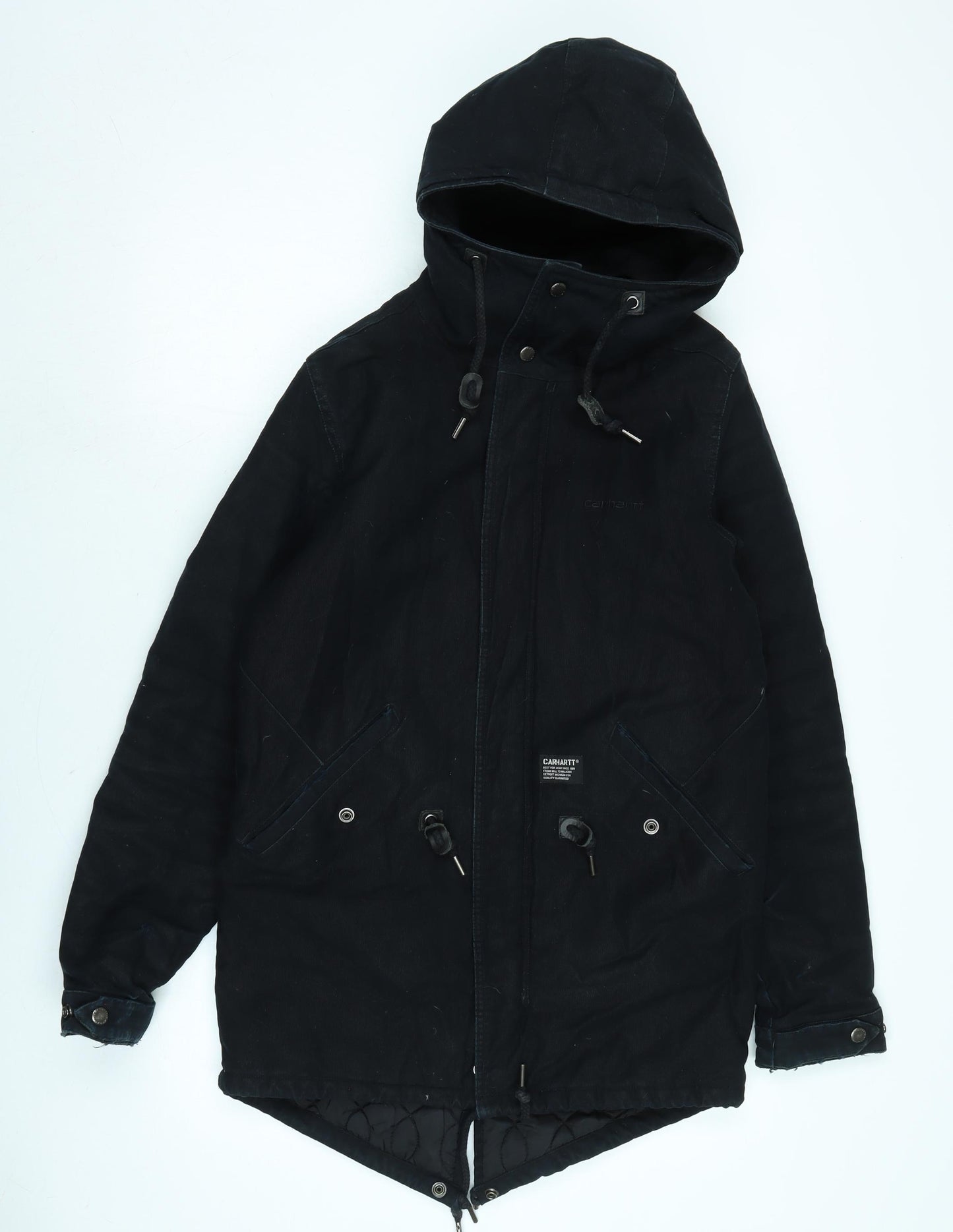 Carhartt Womens Black Parka Coat Size XS Zip