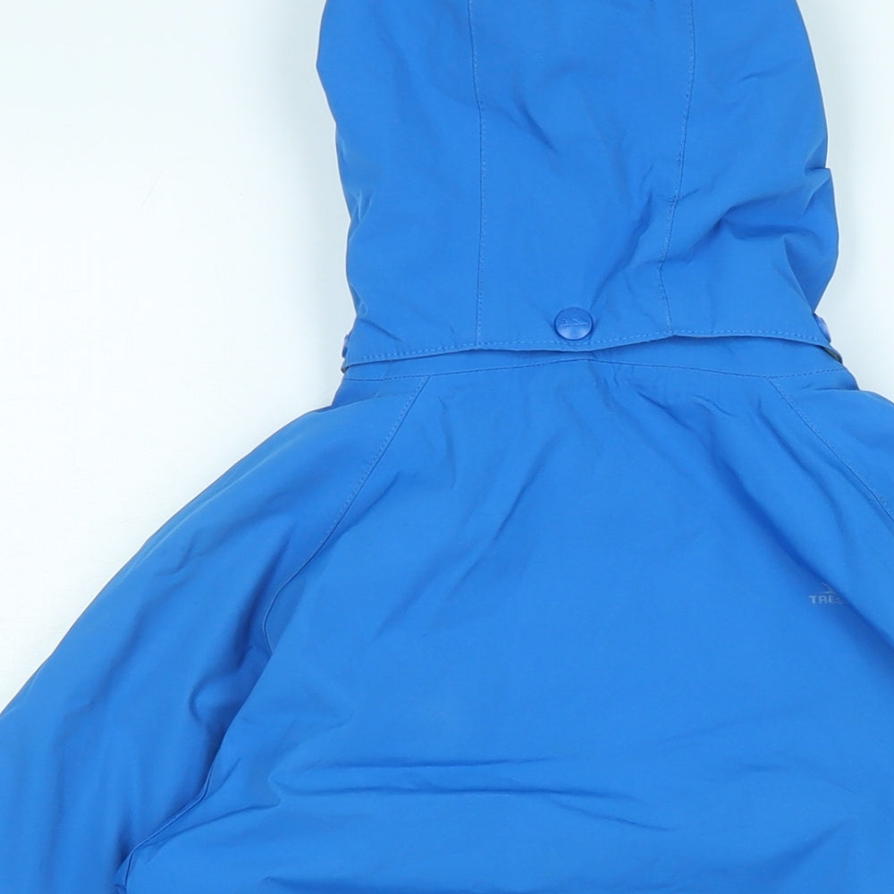 Trespass Boys Blue Anorak Coat Size 7-8 Years Zip