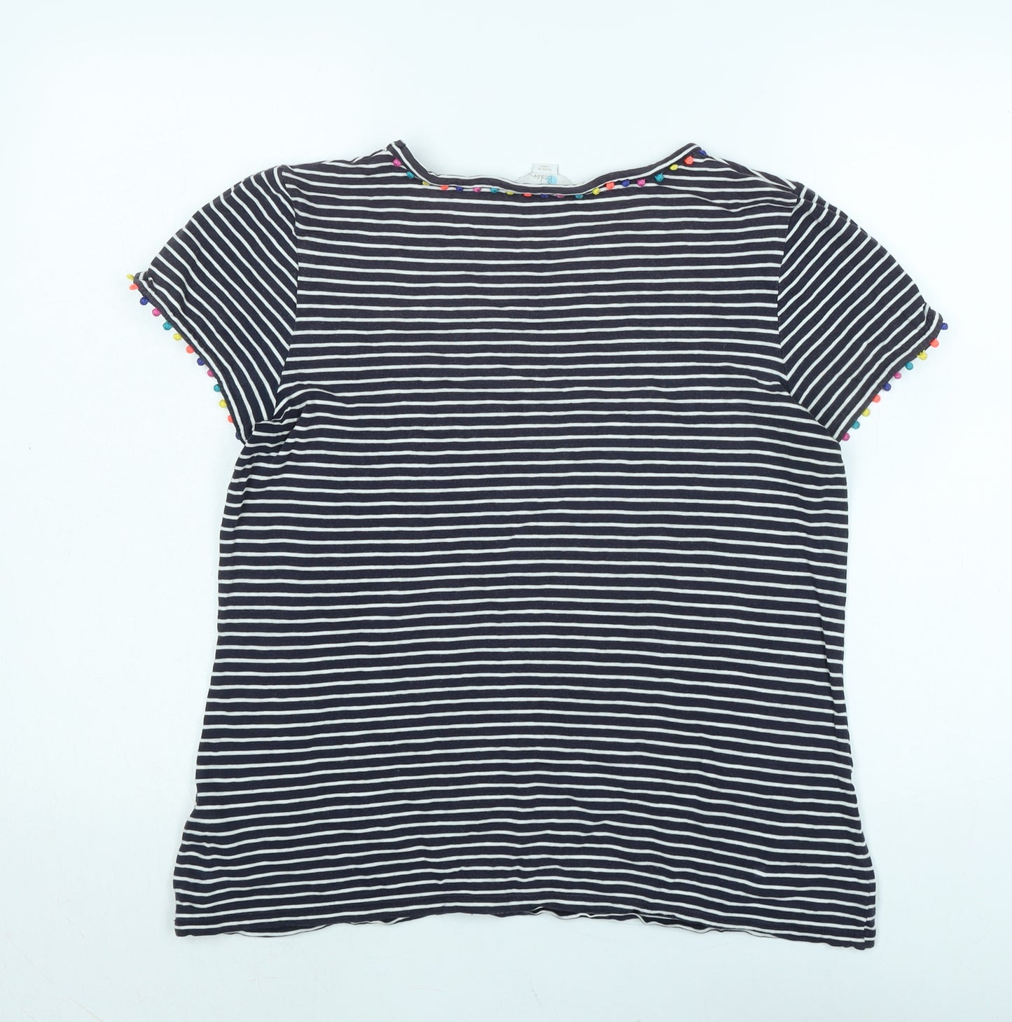 Boden Womens Blue Cotton Basic T-Shirt Size M Scoop Neck