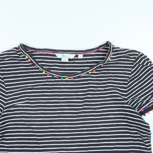 Boden Womens Blue Cotton Basic T-Shirt Size M Scoop Neck