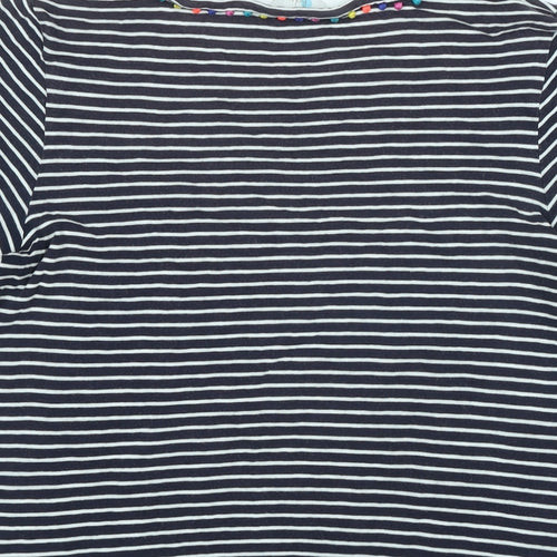 Boden Womens Blue Cotton Basic T-Shirt Size M Scoop Neck