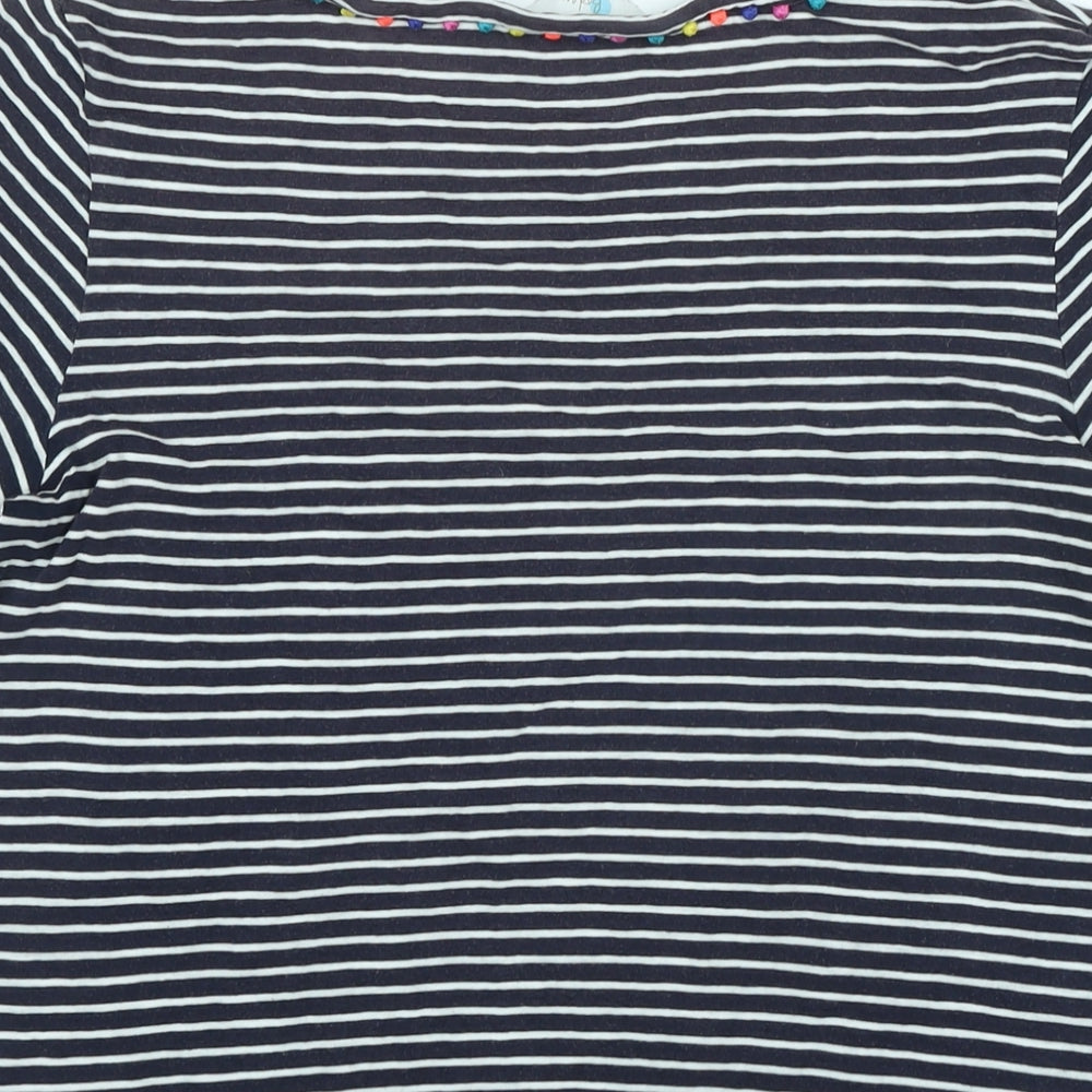 Boden Womens Blue Cotton Basic T-Shirt Size M Scoop Neck