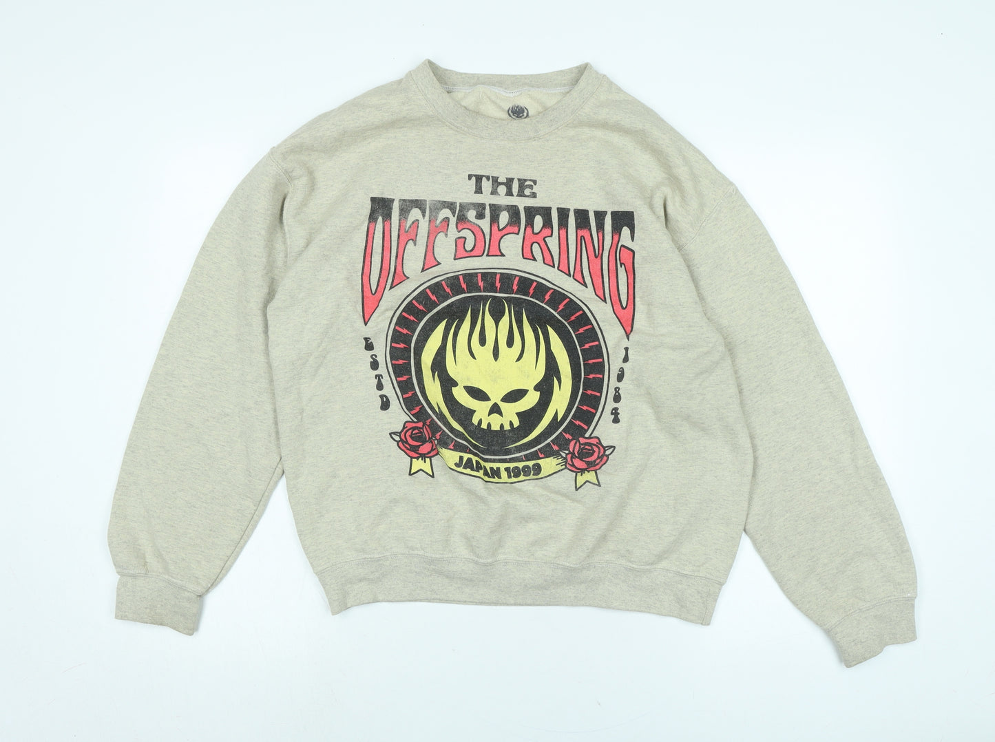 Goodbye to sleeves Womens Beige Polyester Pullover Sweatshirt Size M - Goodbye to sleeves