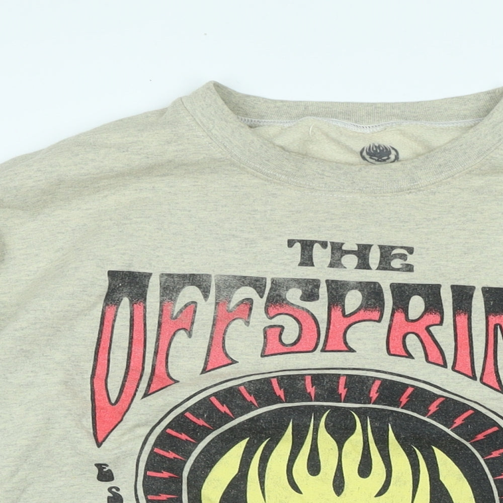 Goodbye to sleeves Womens Beige Polyester Pullover Sweatshirt Size M - Goodbye to sleeves