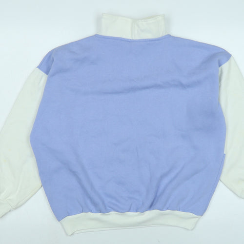 DASH Womens Purple Cotton Pullover Sweatshirt Size M Button - Dash