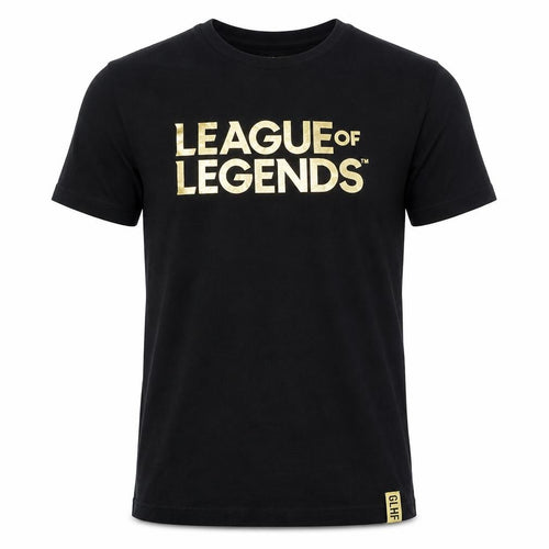 LEAUGE OF LEGENDS Mens Black Cotton T-Shirt Size M Crew Neck - Leauge of legends