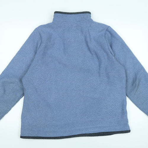 Weird Fish Womens Blue Mock Neck Polyester Pullover Jumper Size 16 - Weirdfish