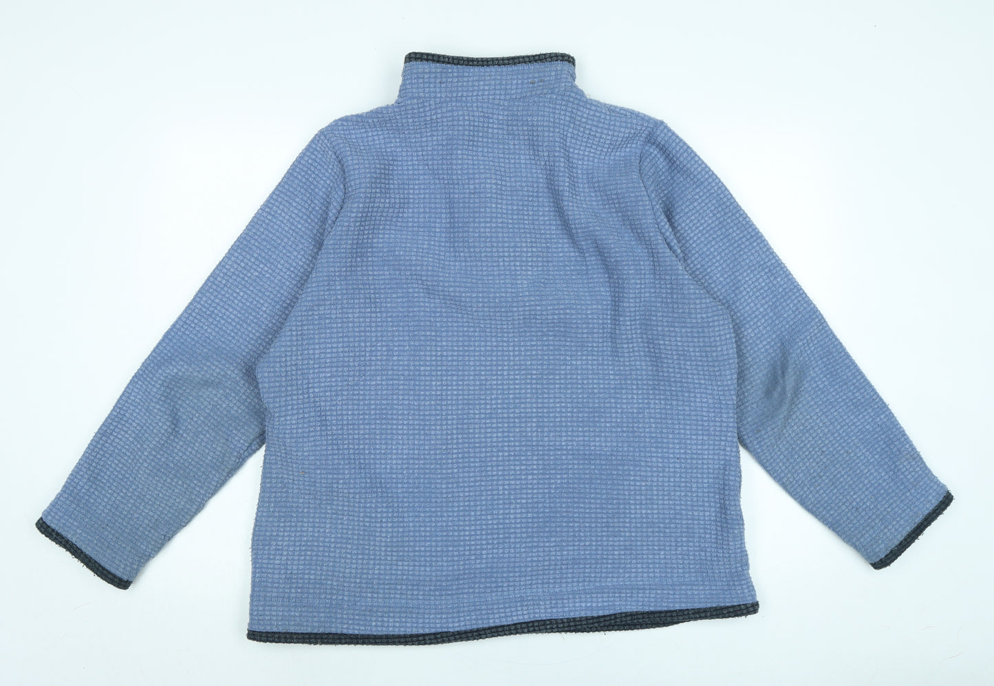 Weird Fish Womens Blue Mock Neck Polyester Pullover Jumper Size 16 - Weirdfish