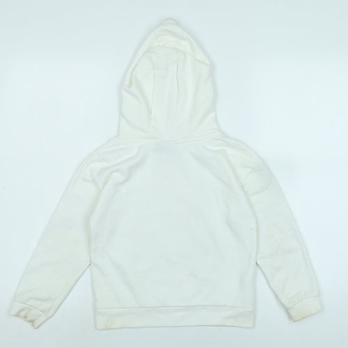 Harry Potter Girls White Cotton Pullover Hoodie Size 7-8 Years - Harry Potter.