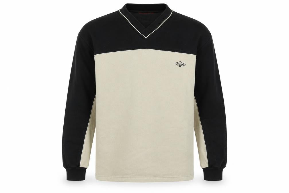 Front view of Lee Cooper men’s beige polyester pullover sweatshirt, size M, - lee cooper