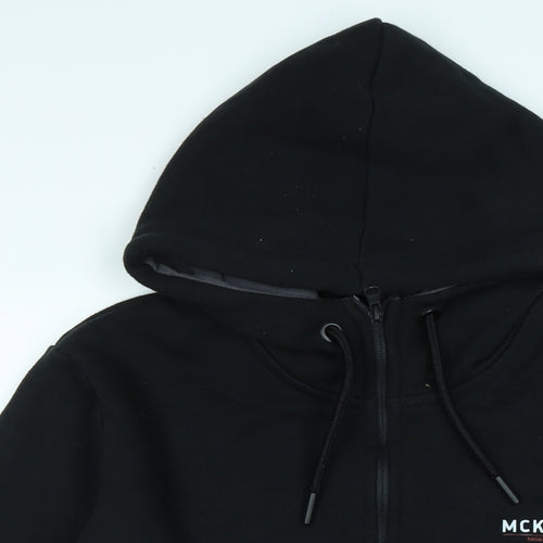 McKenzie Mens Black Polyester Full Zip Hoodie Size L - Mc Kenzie