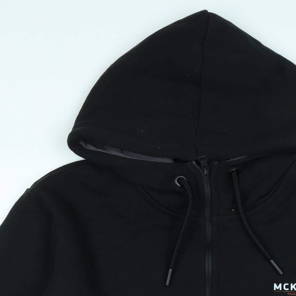 McKenzie Mens Black Polyester Full Zip Hoodie Size L - Mc Kenzie