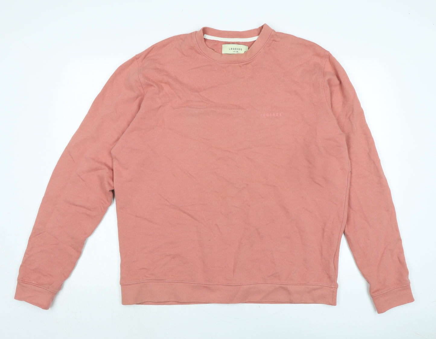 LEGENDS Mens Pink Polyester Pullover Sweatshirt Size L - Legends