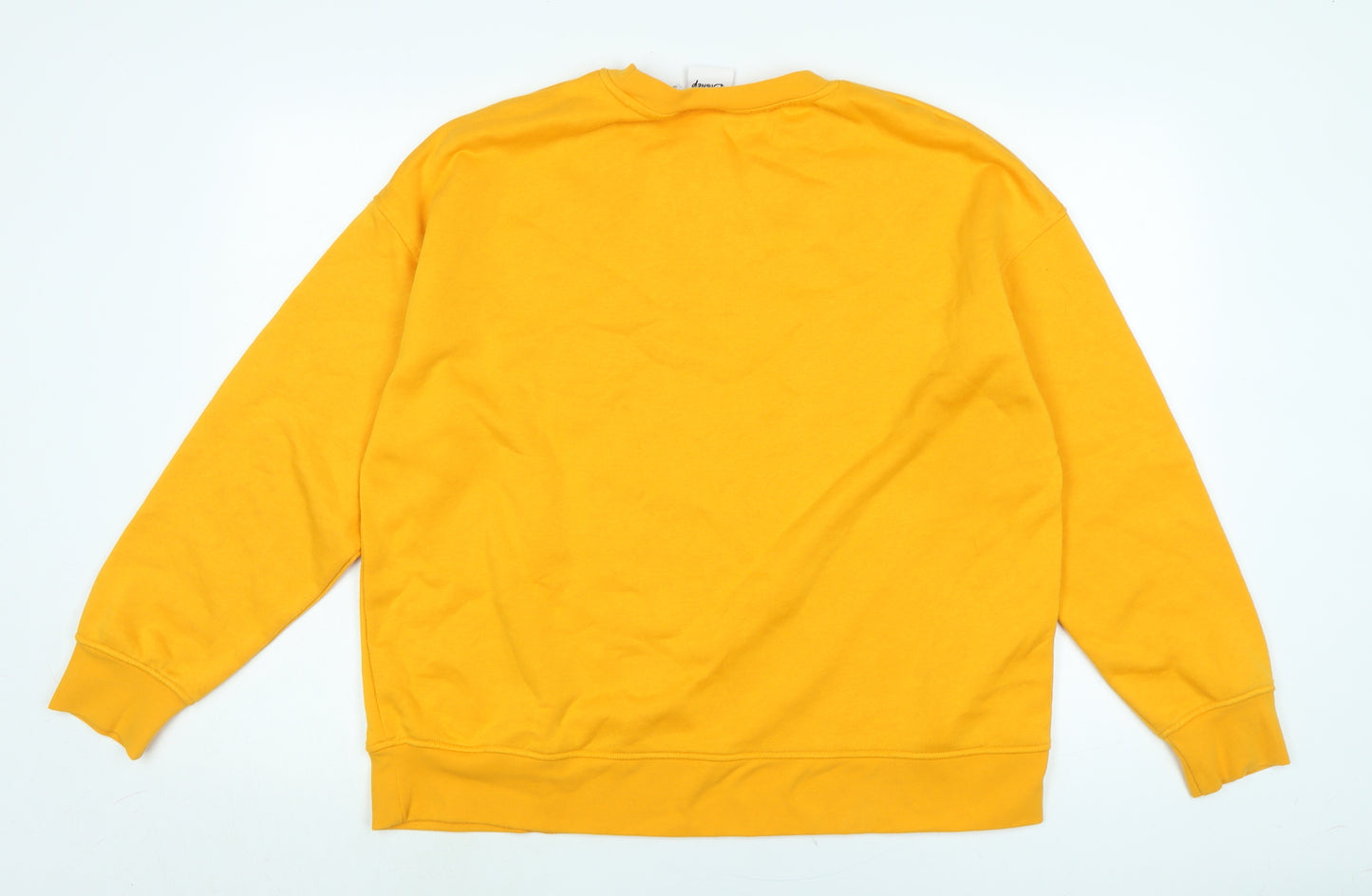 Disney Womens Orange Cotton Pullover Sweatshirt Size L - Disney