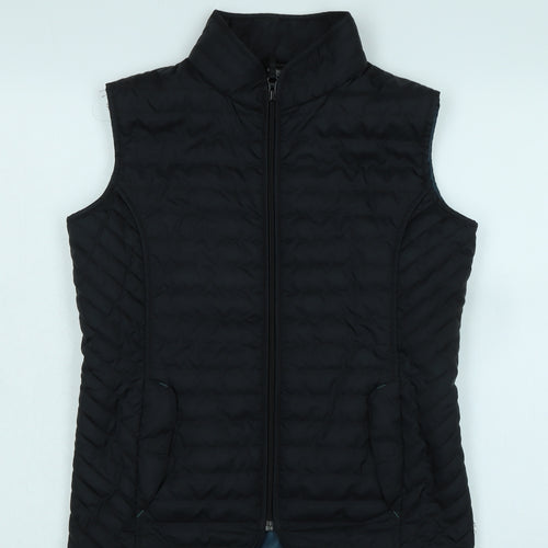 Fouganza Womens Black Gilet Waistcoat Size L Zip - Fouganza