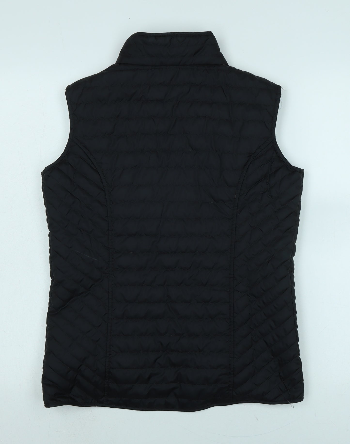Fouganza Womens Black Gilet Waistcoat Size L Zip - Fouganza