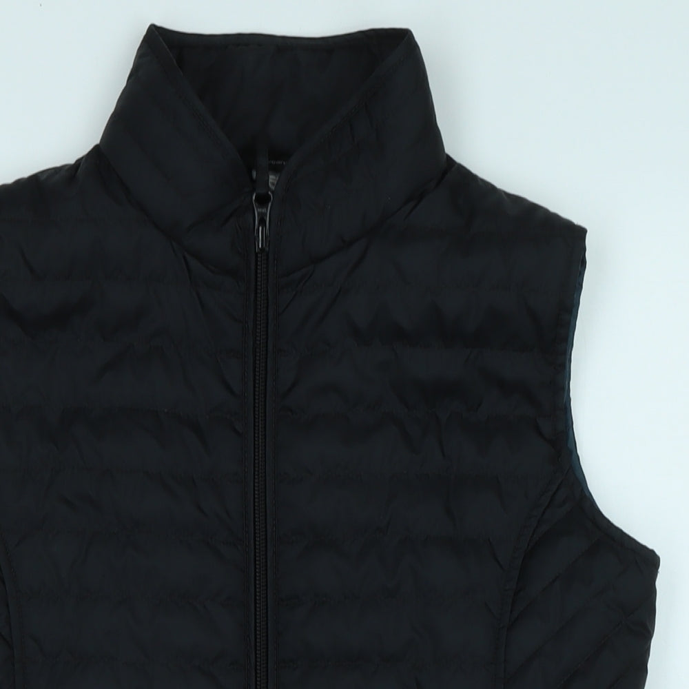 Fouganza Womens Black Gilet Waistcoat Size L Zip - Fouganza