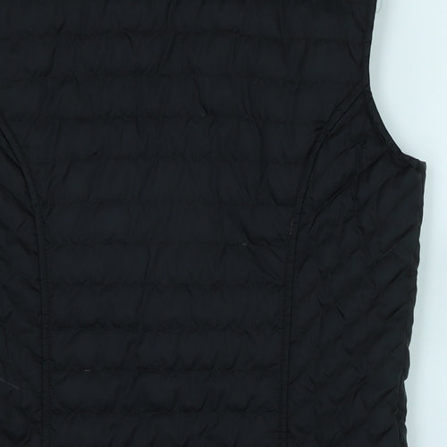 Fouganza Womens Black Gilet Waistcoat Size L Zip - Fouganza