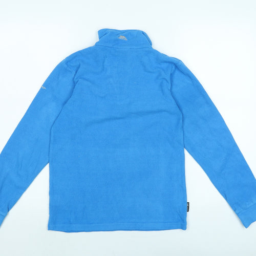 Trespass Boys Blue Mock Neck Polyester Pullover Jumper Size 7-8 Years - Trespass