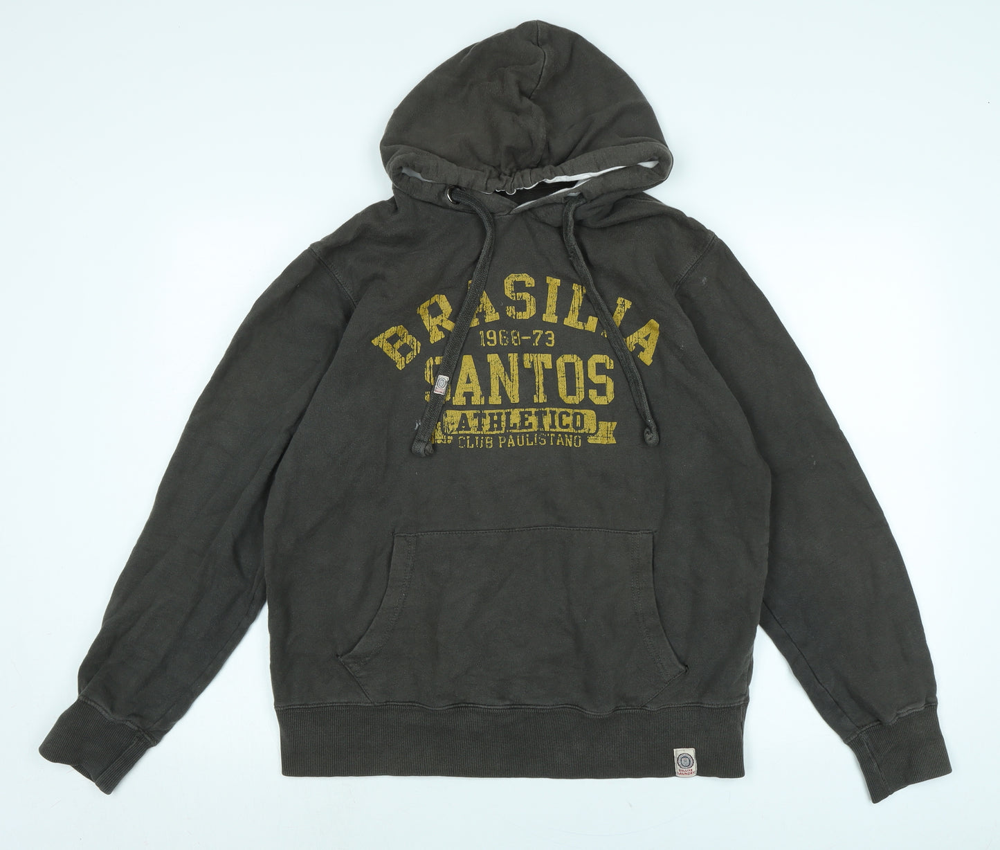 Deluxe Laundry Mens Grey Cotton Pullover Hoodie Size M