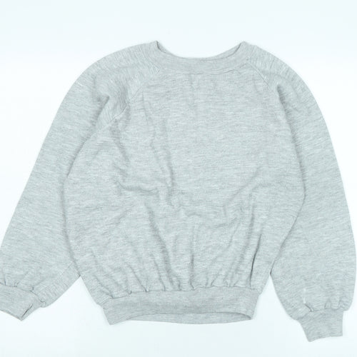 World famous Mens Grey Cotton Pullover Sweatshirt Size M - World famous