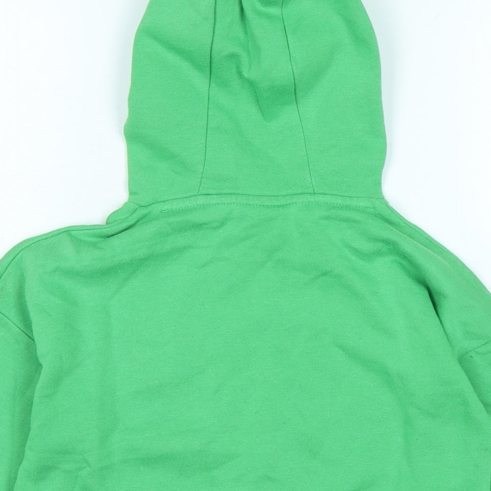 Minecraft Boys Green Cotton Pullover Hoodie Size 8-9 Years - Minecraft