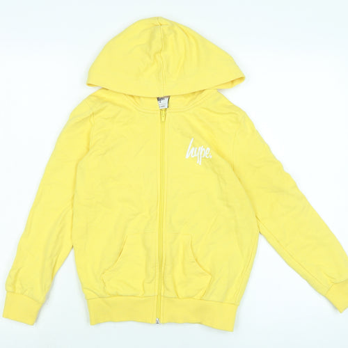 Hype Girls Yellow Jacket Size 9-10 Years Zip - Hype