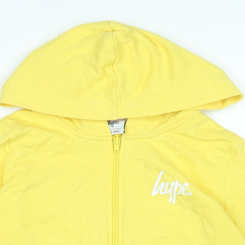 Hype Girls Yellow Jacket Size 9-10 Years Zip - Hype