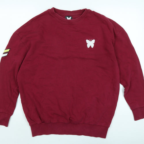 Good For Nothing Womens Red Cotton Pullover Sweatshirt Size S - Good for Nothing