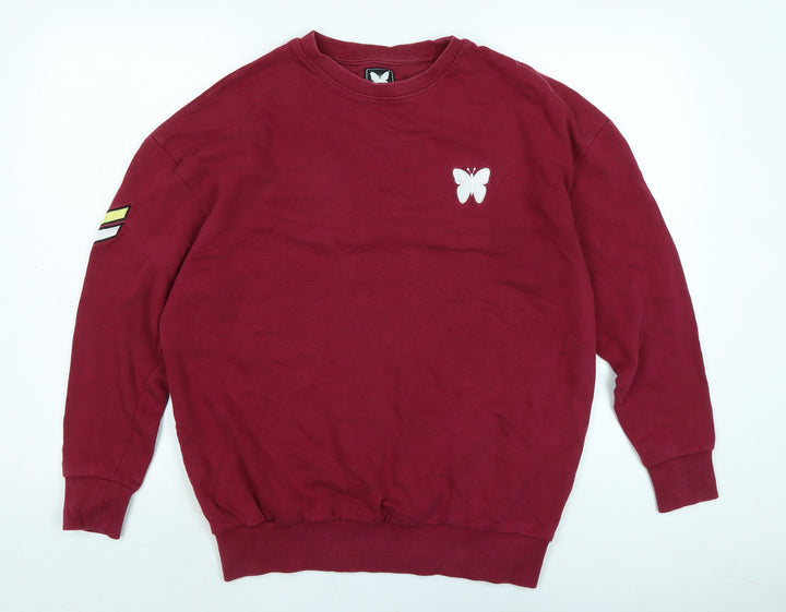 Good For Nothing Womens Red Cotton Pullover Sweatshirt Size S - Good for Nothing