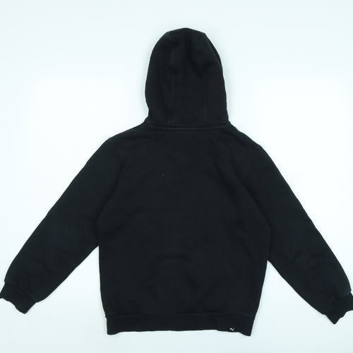 PUMA Boys Black Cotton Pullover Hoodie Size 11-12 Years - Puma