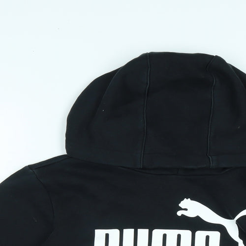 PUMA Boys Black Cotton Pullover Hoodie Size 11-12 Years - Puma