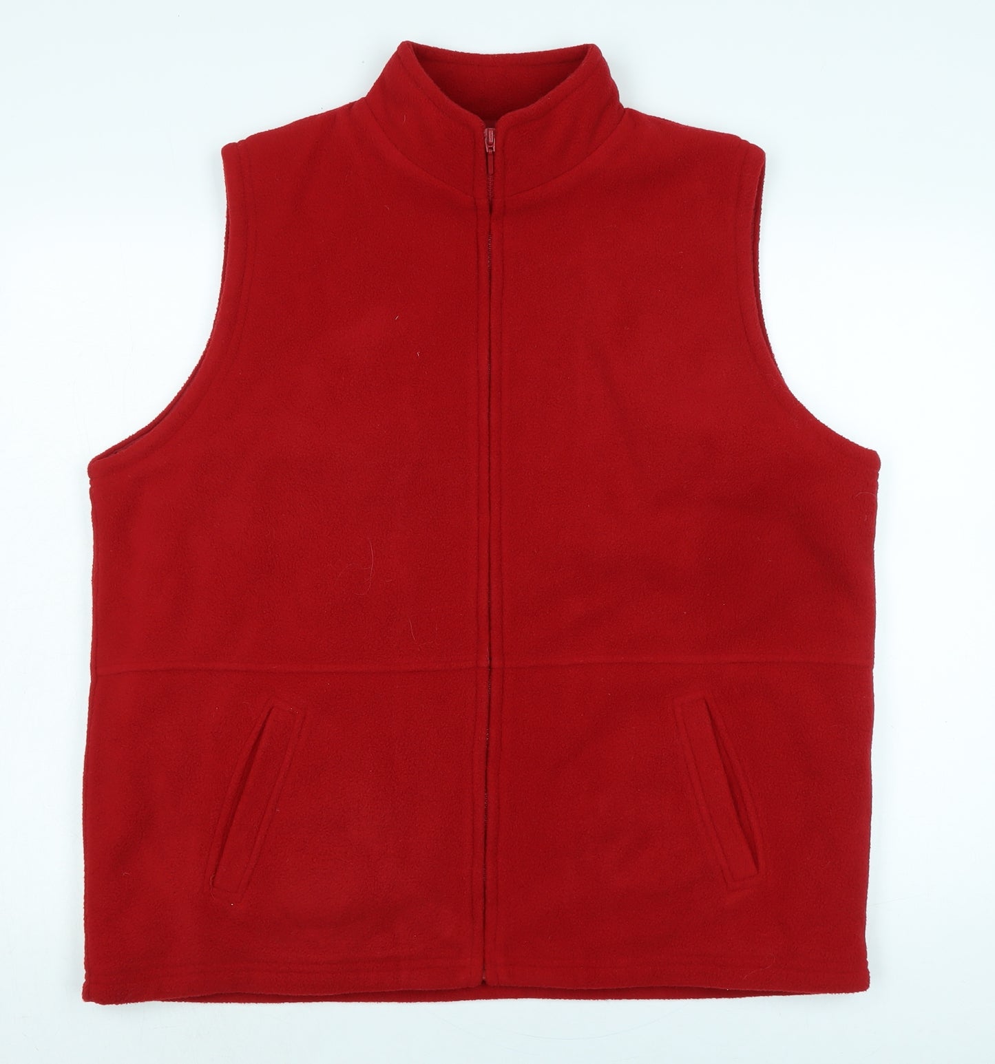 EWM Womens Red Gilet Waistcoat Size XL Zip - EWM